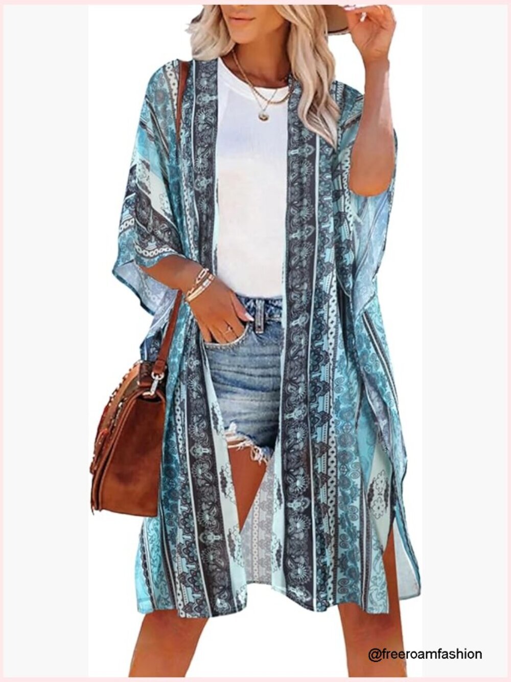 Women's Kimono Swimsuit Cover Up Summer Beach Casual Loose Cardigan